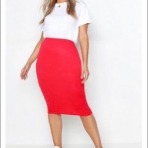 Red Pencil Skirt